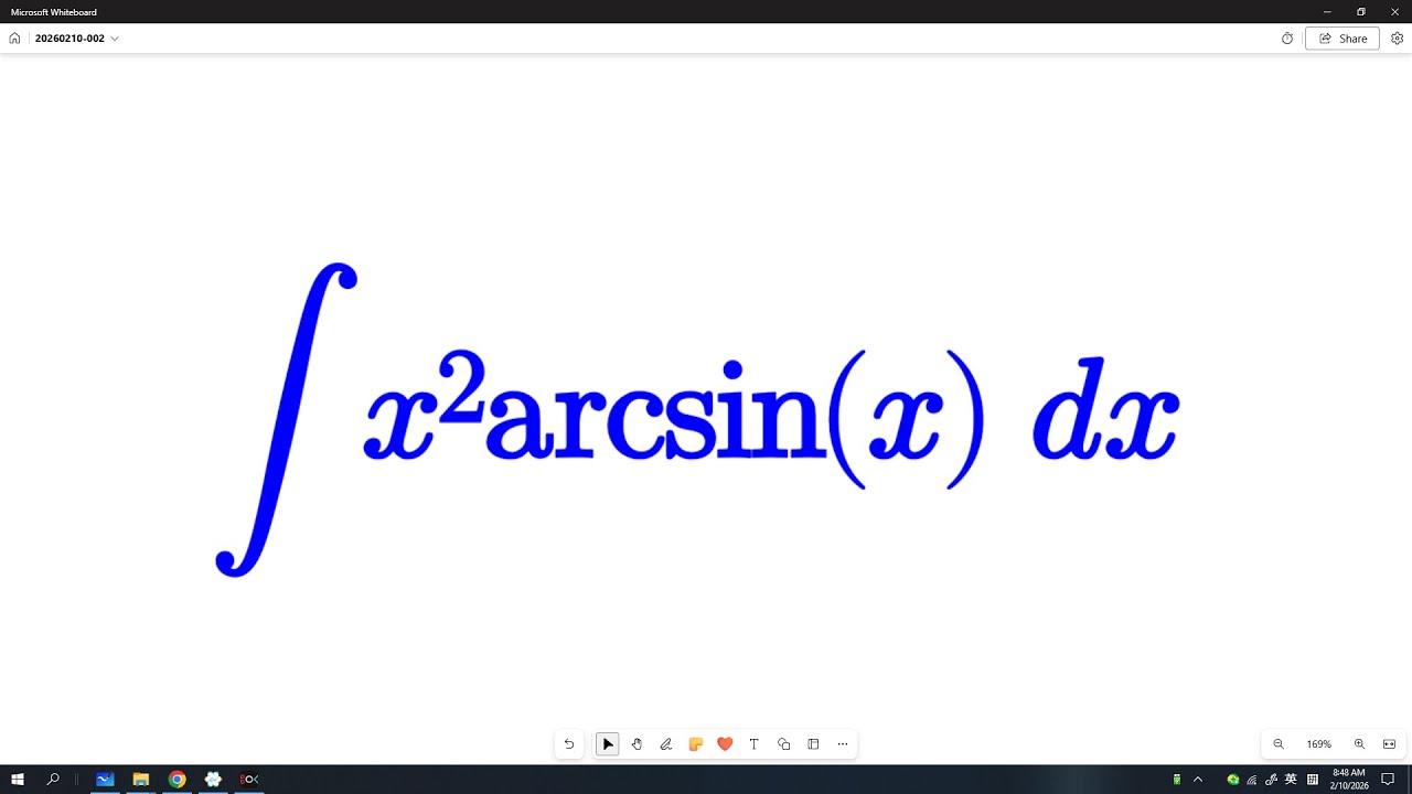 Integral of x^2arcsinx dx