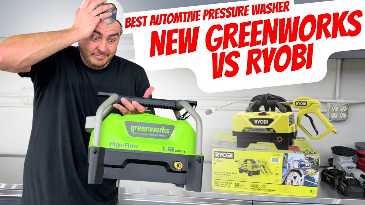 Лучше ли новая автомобильная мойка высокого давления GREENWORKS, чем Ryobi?