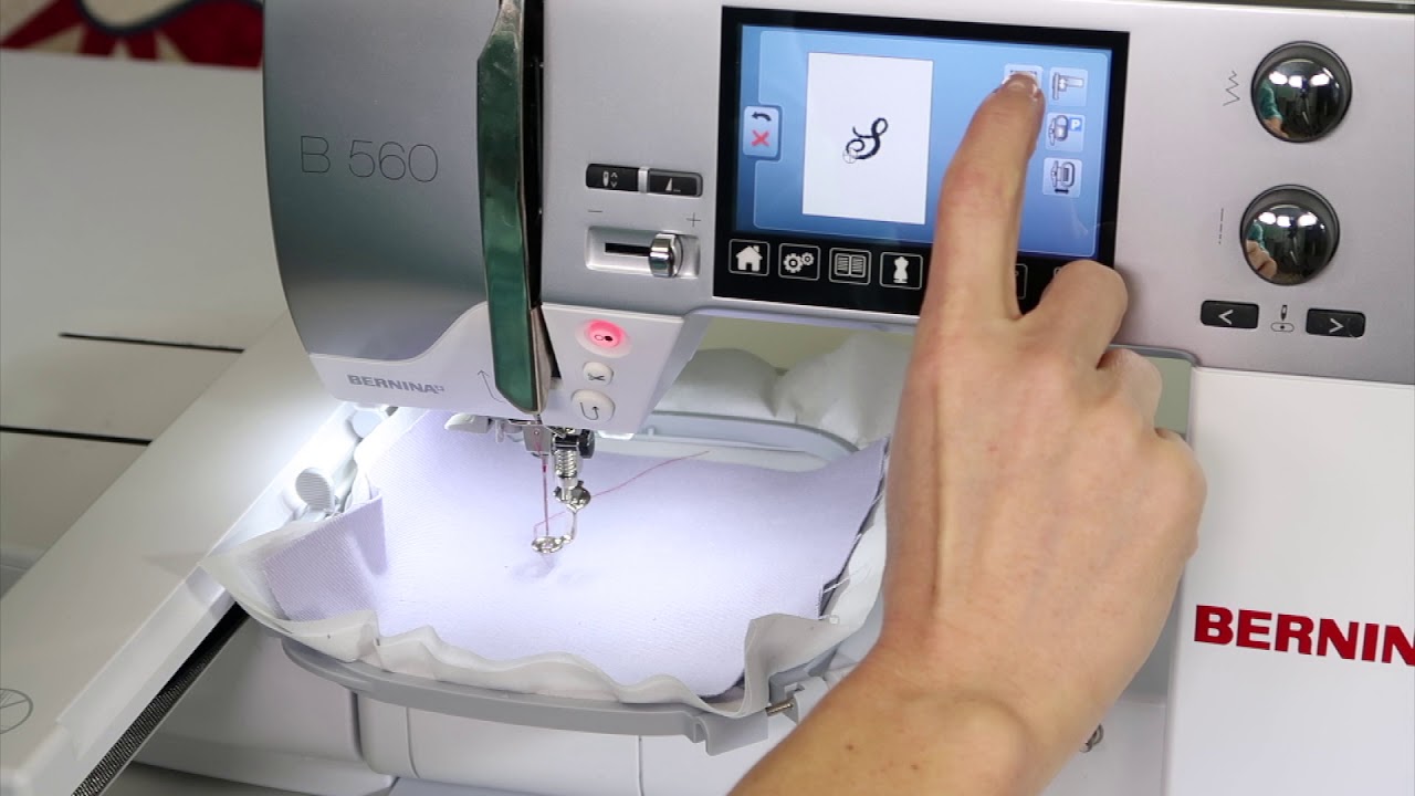 Bernina 560 90 Basting in the Hoop