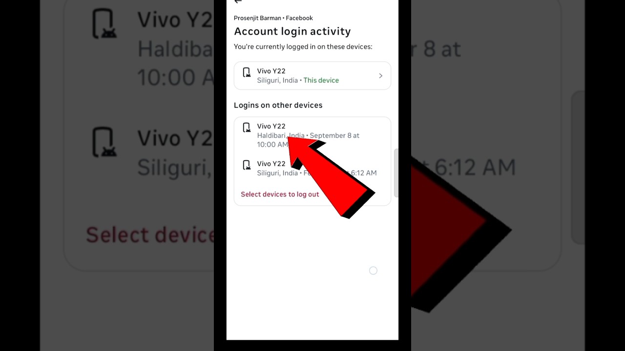 👉📱 Facebook ID Kis-Kis Phone Mein Login Hai Kaise Check Kare | Check Facebook Login Devices #shorts