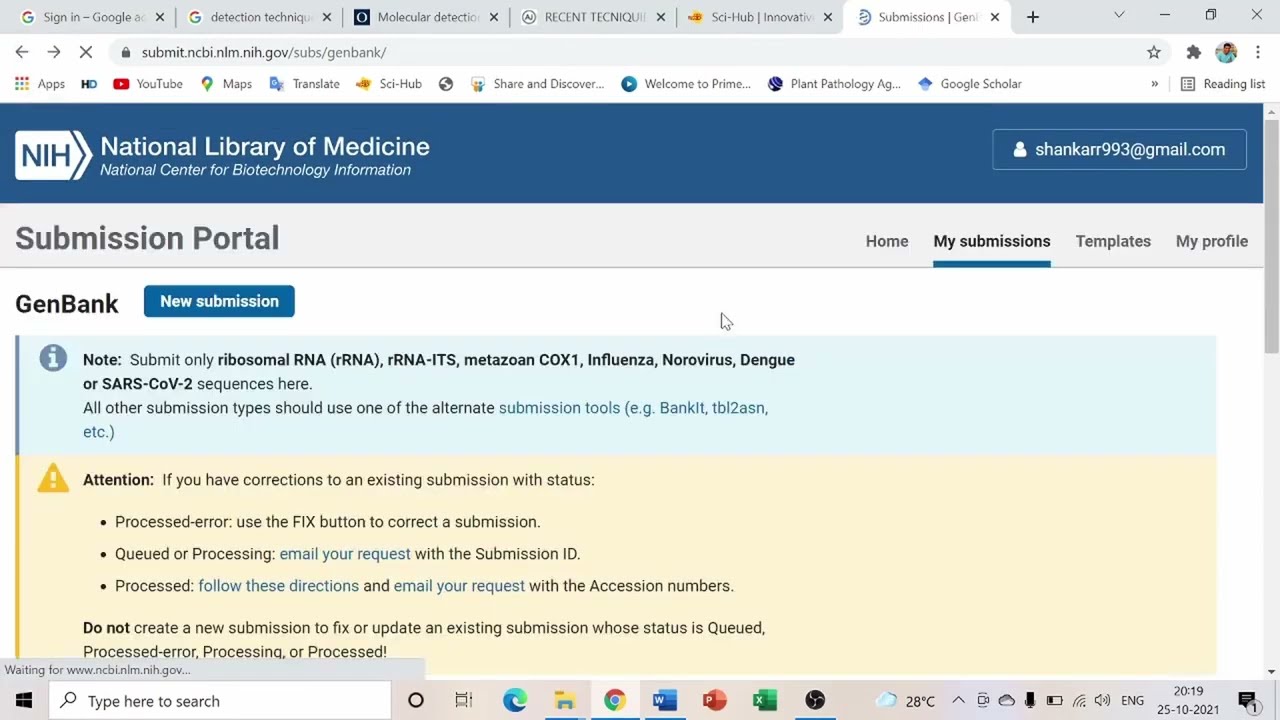 How to Submit Fungal/Bacterial Sequence Data (FASTA) in NCBI | Fungal Isolates as an Example