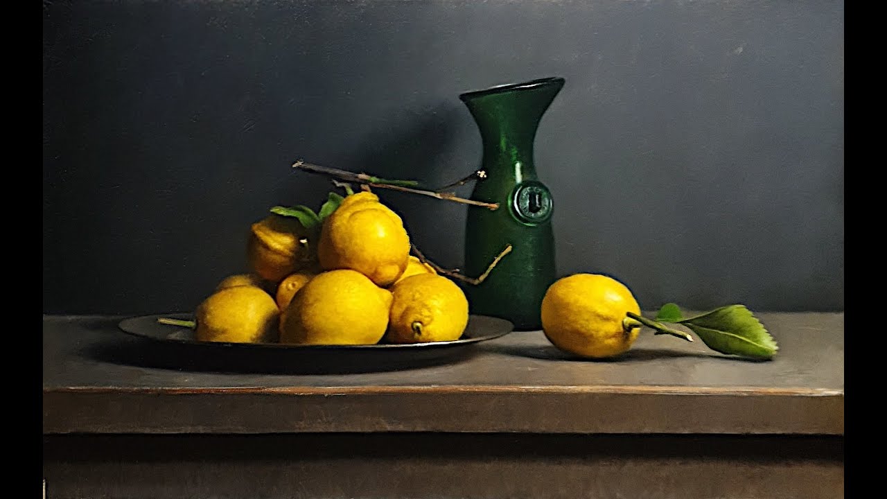Lemon Still life by dutch painter Jos van Riswick