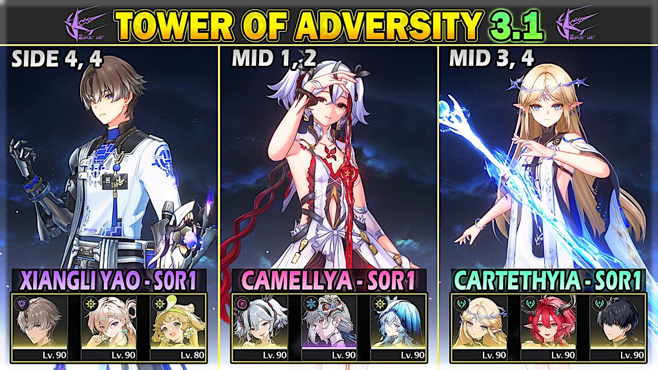 [NEW ToA] Camellya, Cartethyia, Xiangli Yao | 36 Crest Tower of Adversity 3.1 | Wuthering Waves