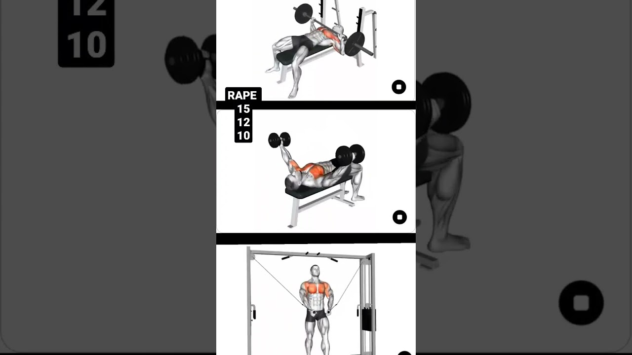 TOP 3 CHEST WORKOUT FOR BIGGER CHRST 💪❤️. Series 1 ..... 