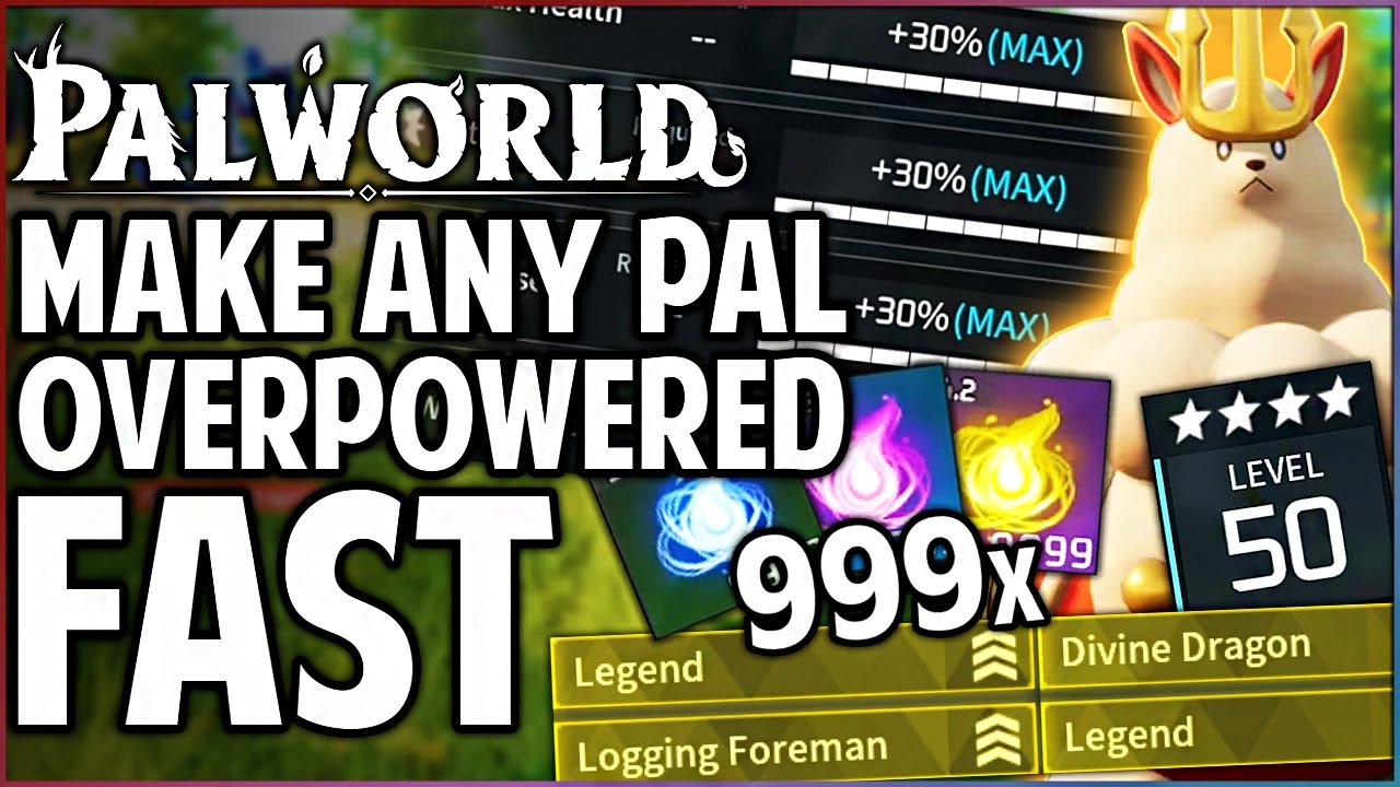 Palworld - How to Make ANY Pal 1 Shot EVERYTHING - Fast Level 50 XP Large Soul Farm Condenser Guide!