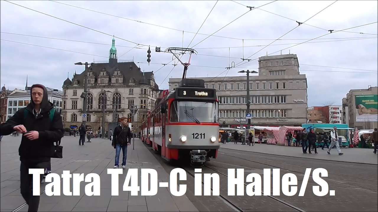Straßenbahn Halle/Saale: Tatra T4D-C am 23.03.2016
