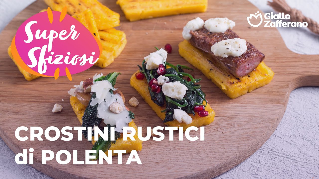 CROSTINI RUSTICI di POLENTA: 3 IDEE SUPER SFIZIOSE😍💛