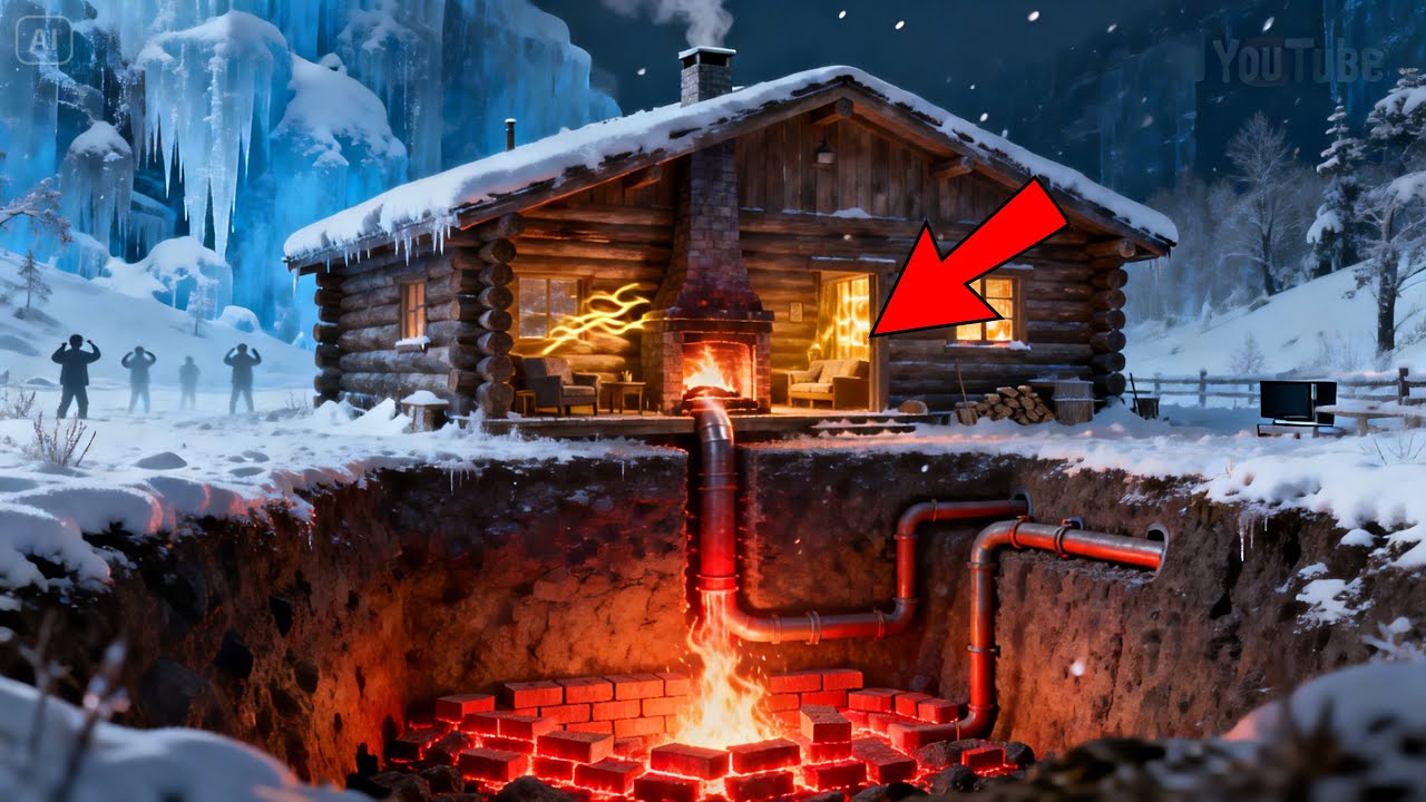 THEY MOCKED WHEN HE PUT THE CHIMNEY IN THE BASEMENT — THEN HIS CABIN STAYED TWICE AS HOT ALL WINTER