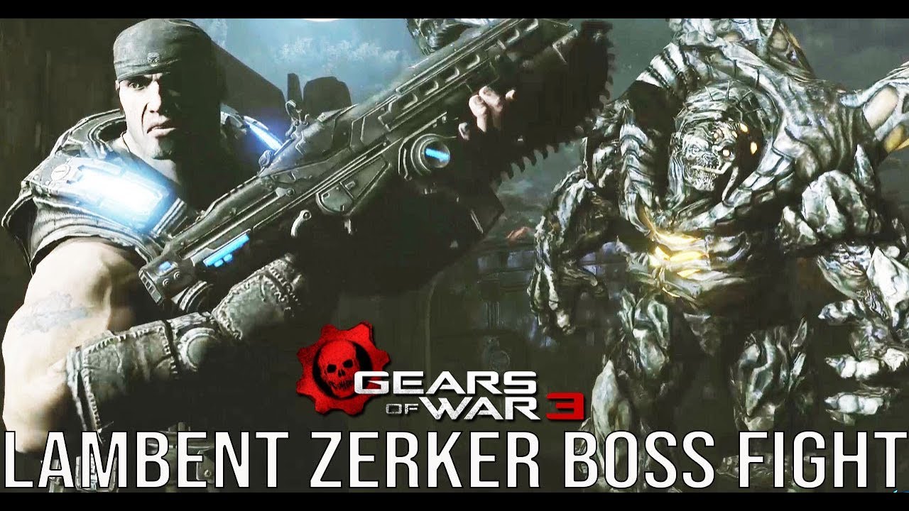 Lambent Zerker Boss Fight - Gears of War 3 (#GearsofWar3 Cutscene)