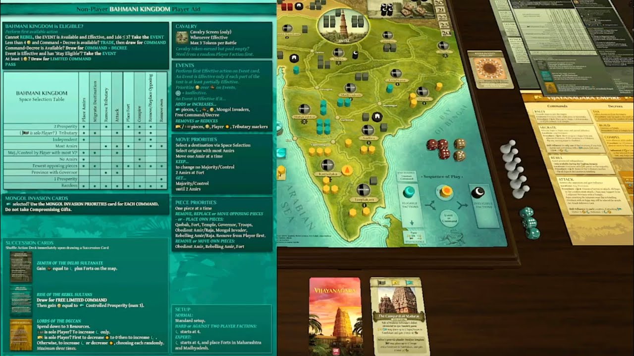 Vijayanagara (GMT Games) - Example of (solo) play