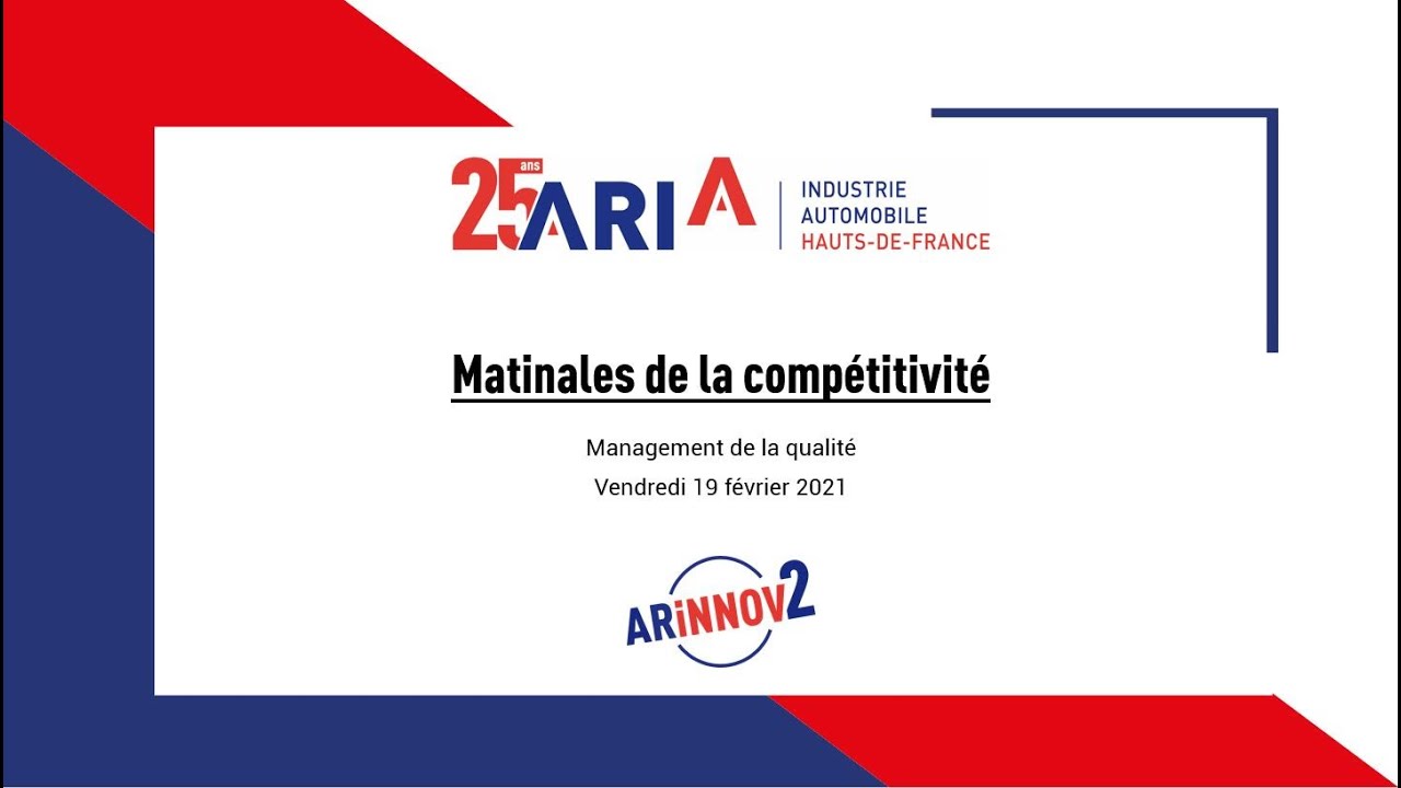 [WEBINAIRE] Matinales de la compétitivité - Management de la qualité