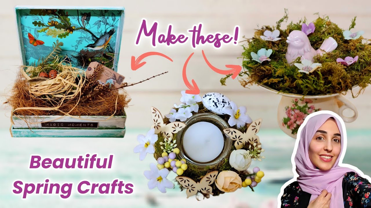 Pretty & Unique Spring Crafts 🩷 DIY Decor Ideas 🪺 Cottagecore Decorations to sell / gift 🐦