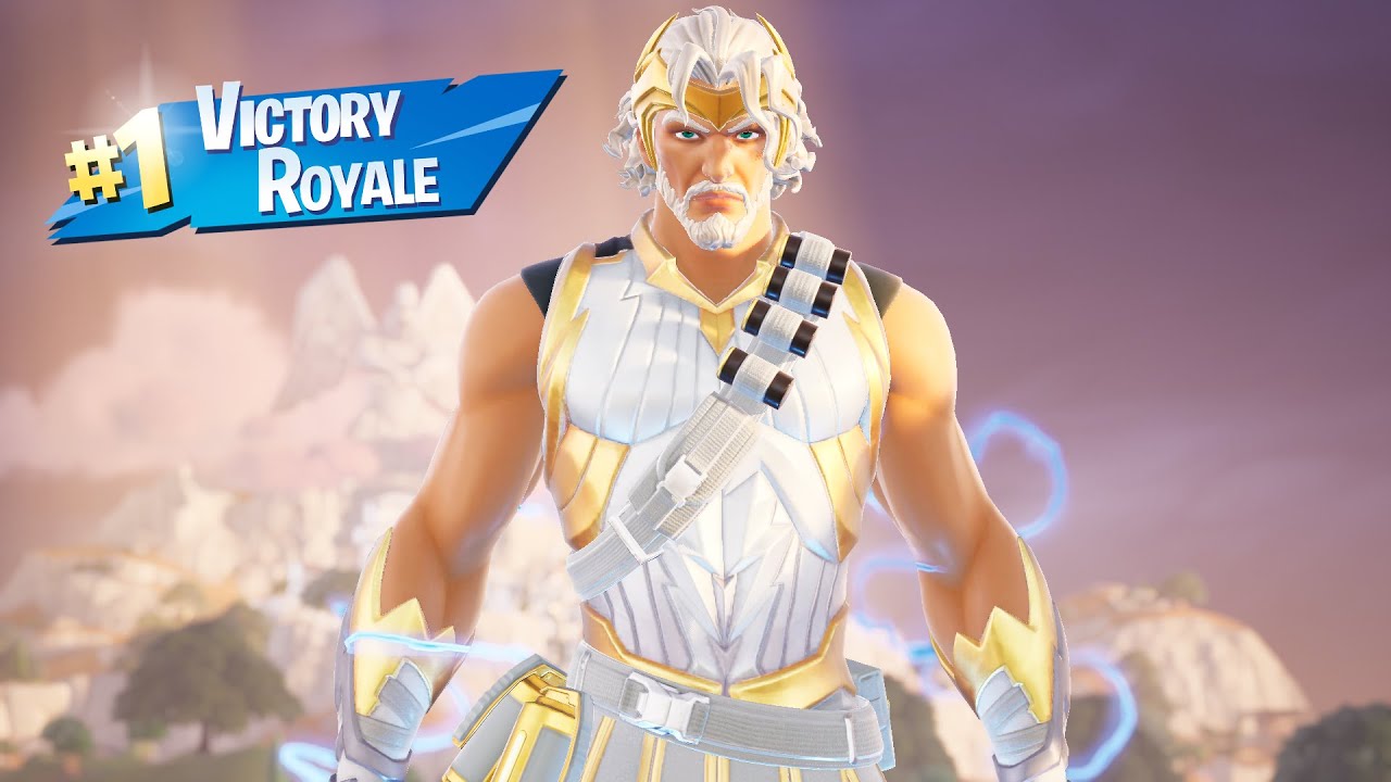 Victoria con la skin ZEUS INMORTAL Fortnite