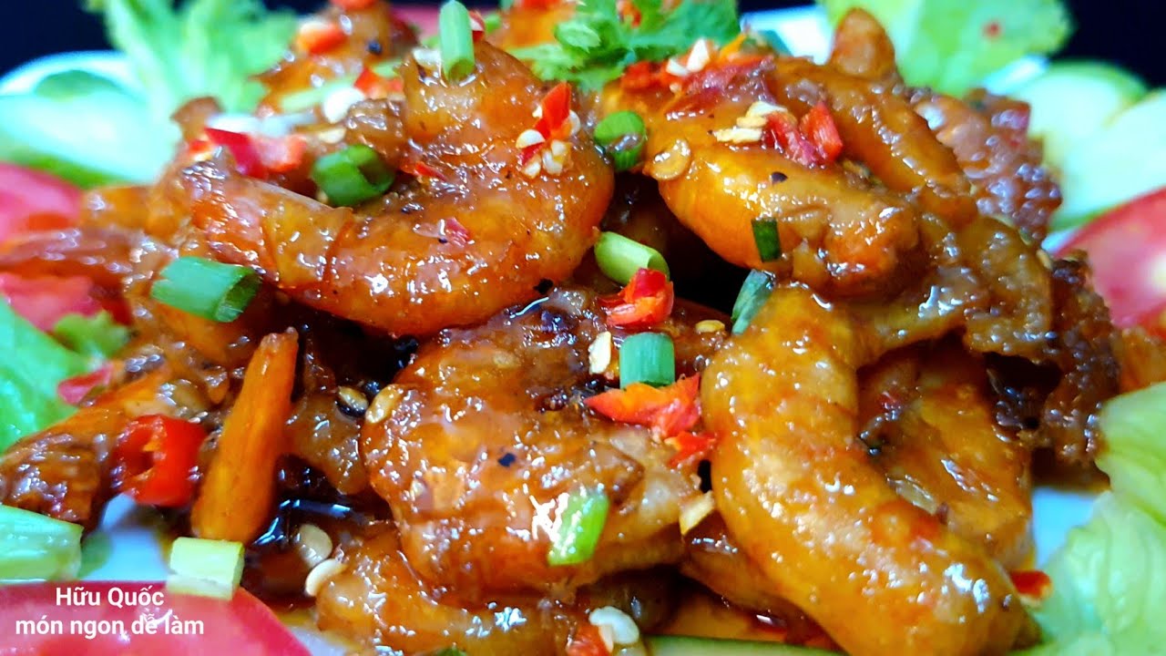 cách làm TÔM KHÔ RIM CAY thơm ngon ngất ngây @huuquocmonngondelam