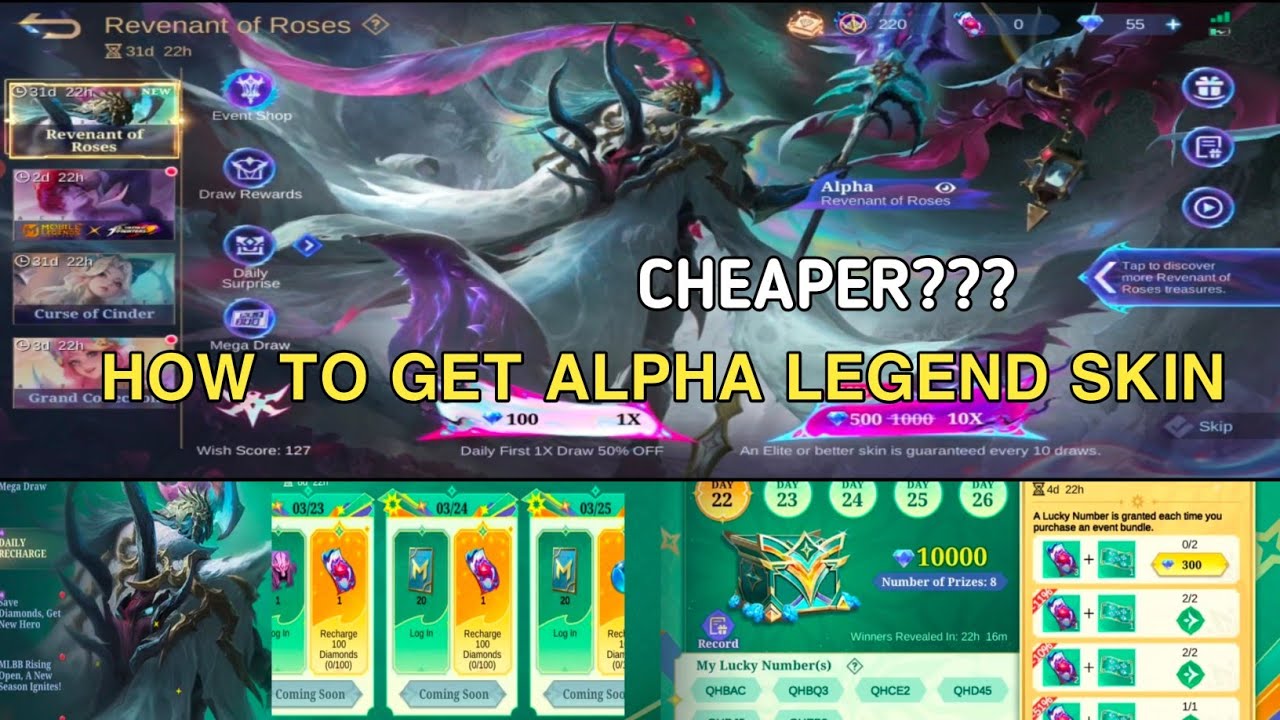 Alpha legend skin draws & how to get alpha legend skin cheaper???