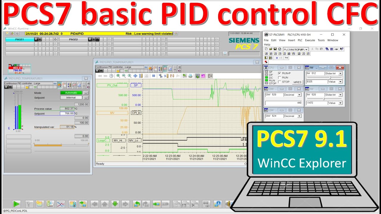 Basic PCS7 V9.1 how to implement PID control from CFC library