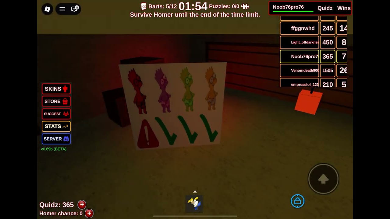 You vs Homer special round that makes Homer fast