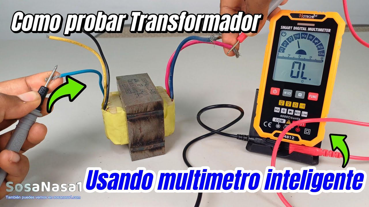 Como Probar Transformador eléctrico usando multímetro digital inteligente
