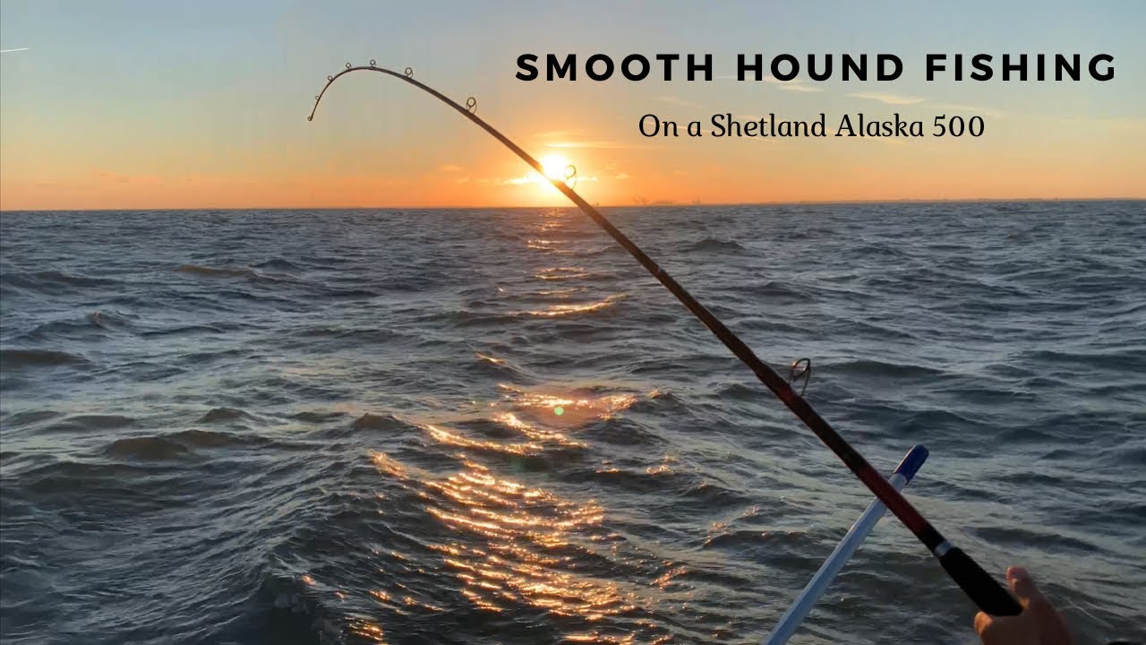 Late evening fishing for smooth hounds on crab at Rough Towers on a small fishing boat | Alaska 500