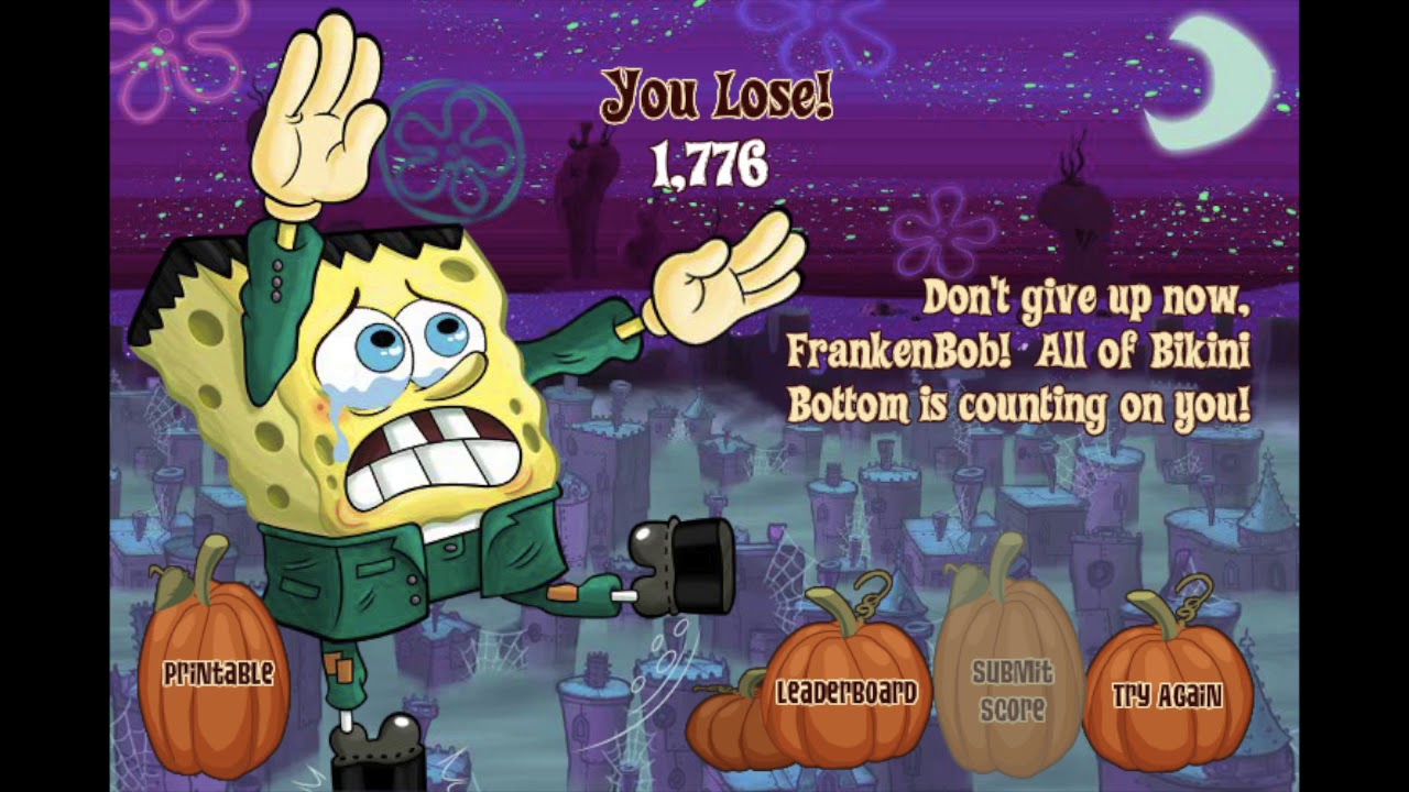 Title screen/You Lose/You Win Music - SpongeBob Halloween Horror/FrankenBob's Quest Parts 1 and 2