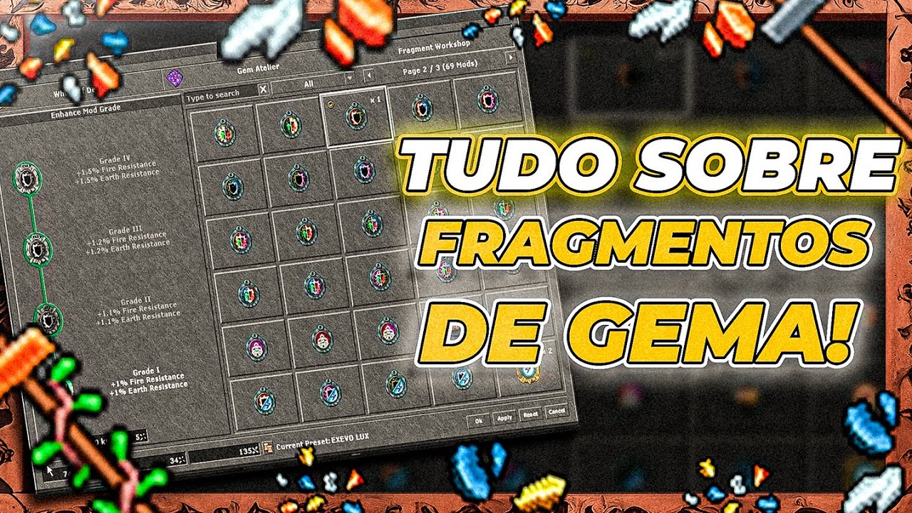 FRAGMENTOS DE GEMA [Tibia Summer Update 2024] #tibiaupdate #fragmentworkshop