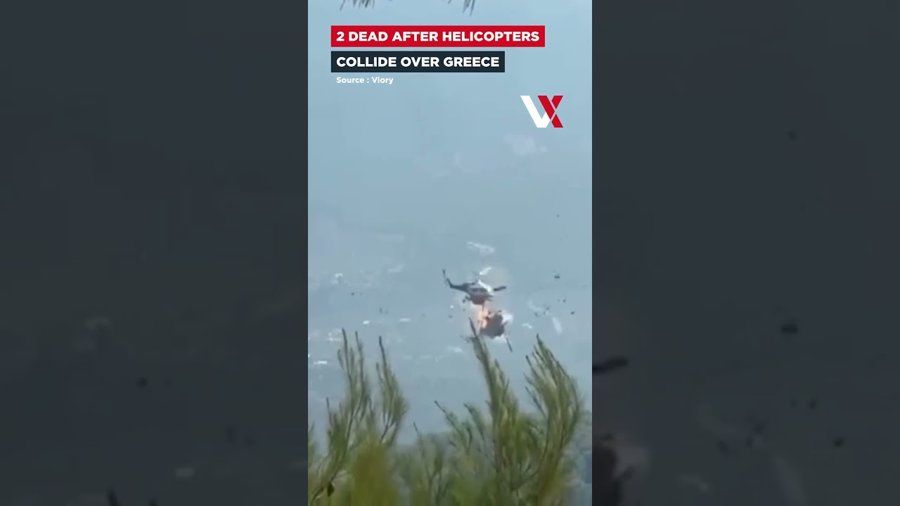 Fire Choppers Collide As Greece Battles Wildfire Hell | Two Dead In Attica Aerial Disaster | VERTEX