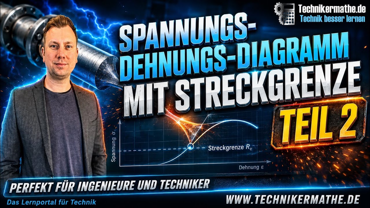 Spannungs-Dehnungs-Diagramm [ausgeprägte Streckgrenze] ✅  Einfach gut erklärt! 1a Technikermathe 💚