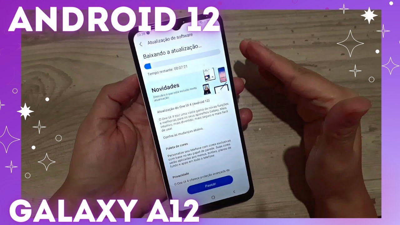 Chegou Android 12 Versão One UI Core 4.1 no Galaxy A12 Samsung
