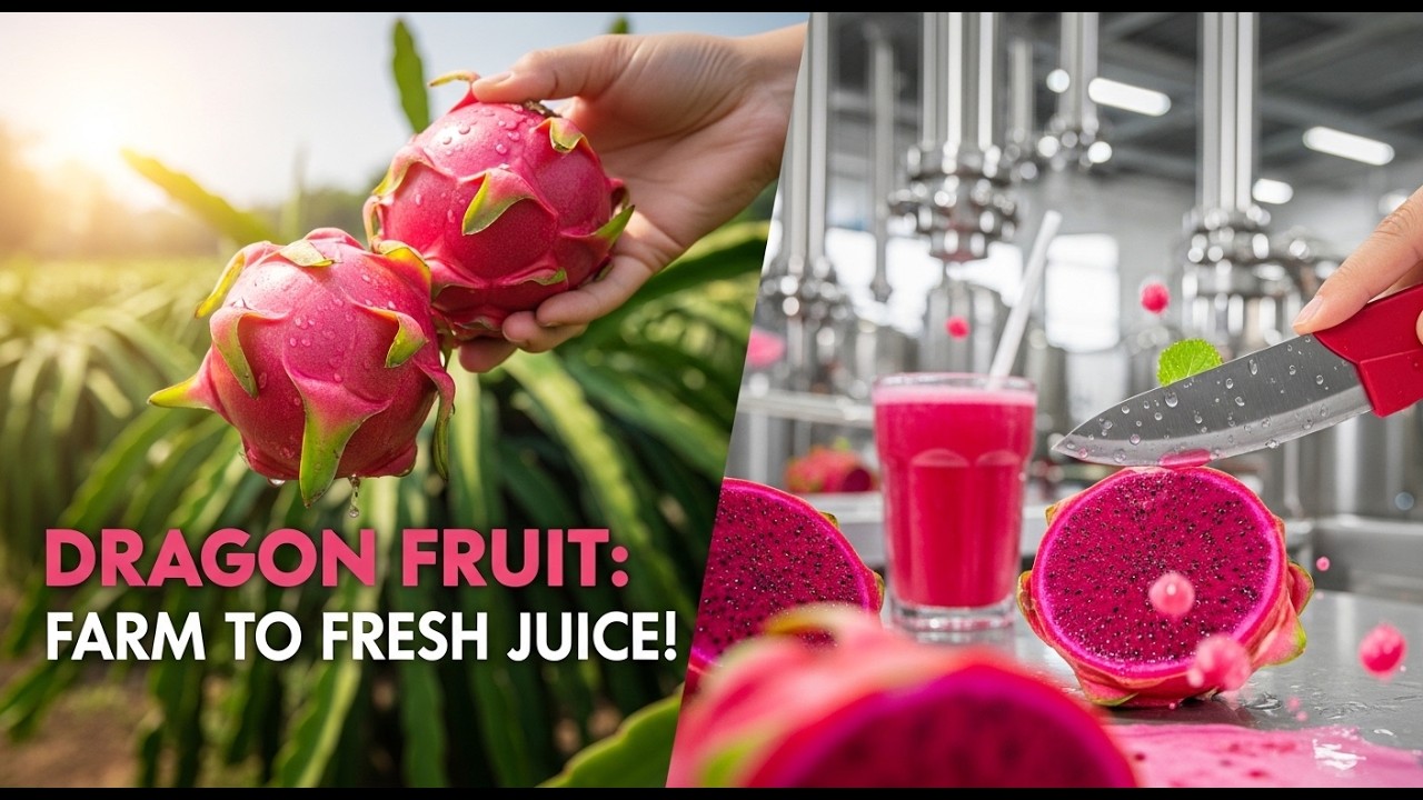 How Dragon Fruit Is Harvested and Processed Into Fresh Juice — 266-Day Journey