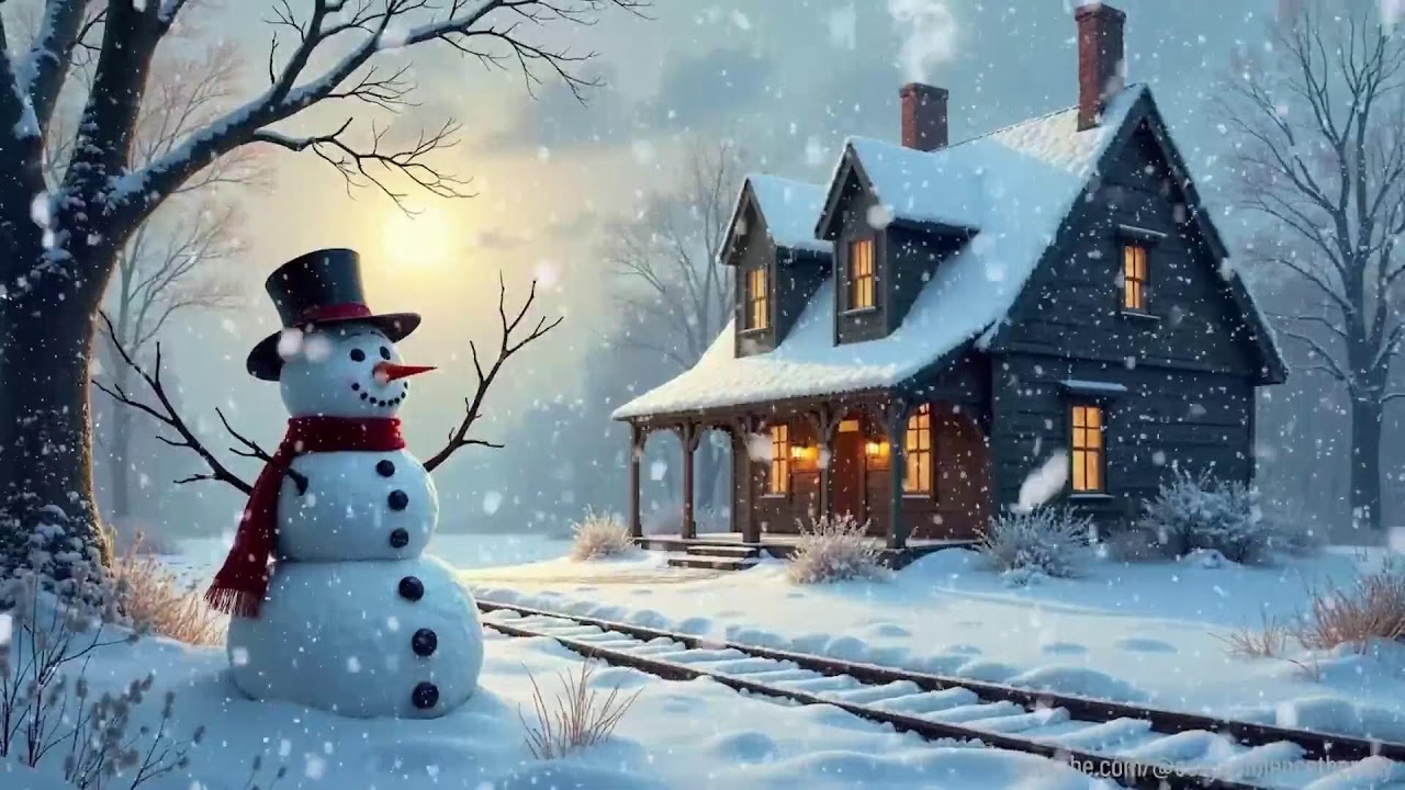 A Cozy Fireplace On A Cold Winter Night - Relaxing Ambience, ASMR