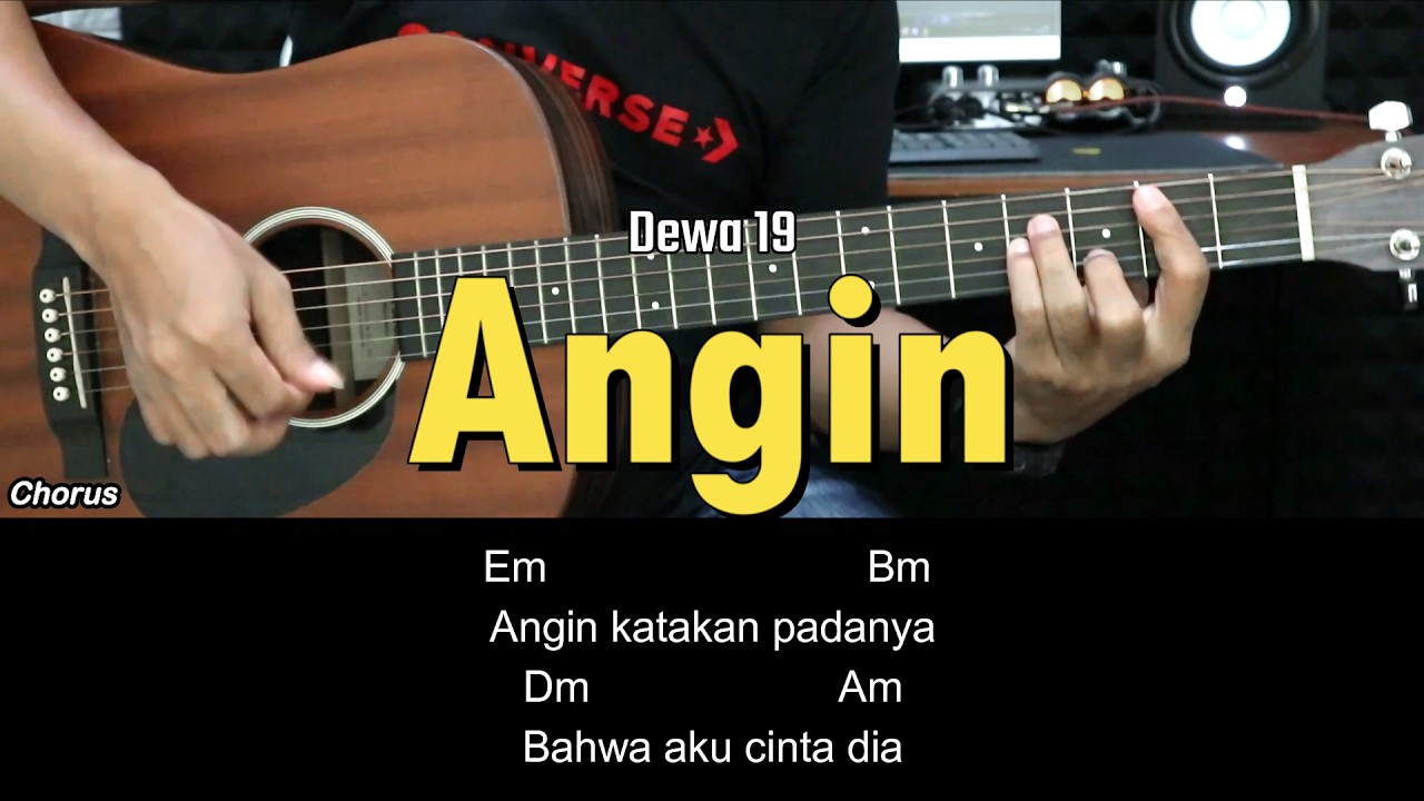 Angin - Dewa 19 | Tutorial Chord Gitar Mudah dan Lirik