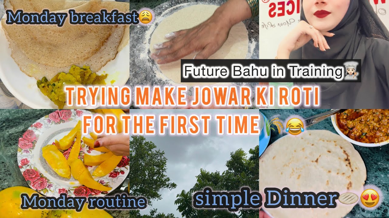 Maine Pehli Bar Jowar Ki Roti Banai-😂Future Bahu in Training👩🏻‍🍳Sasu Mom ku Khush Karne Ki tayari🤭❤️