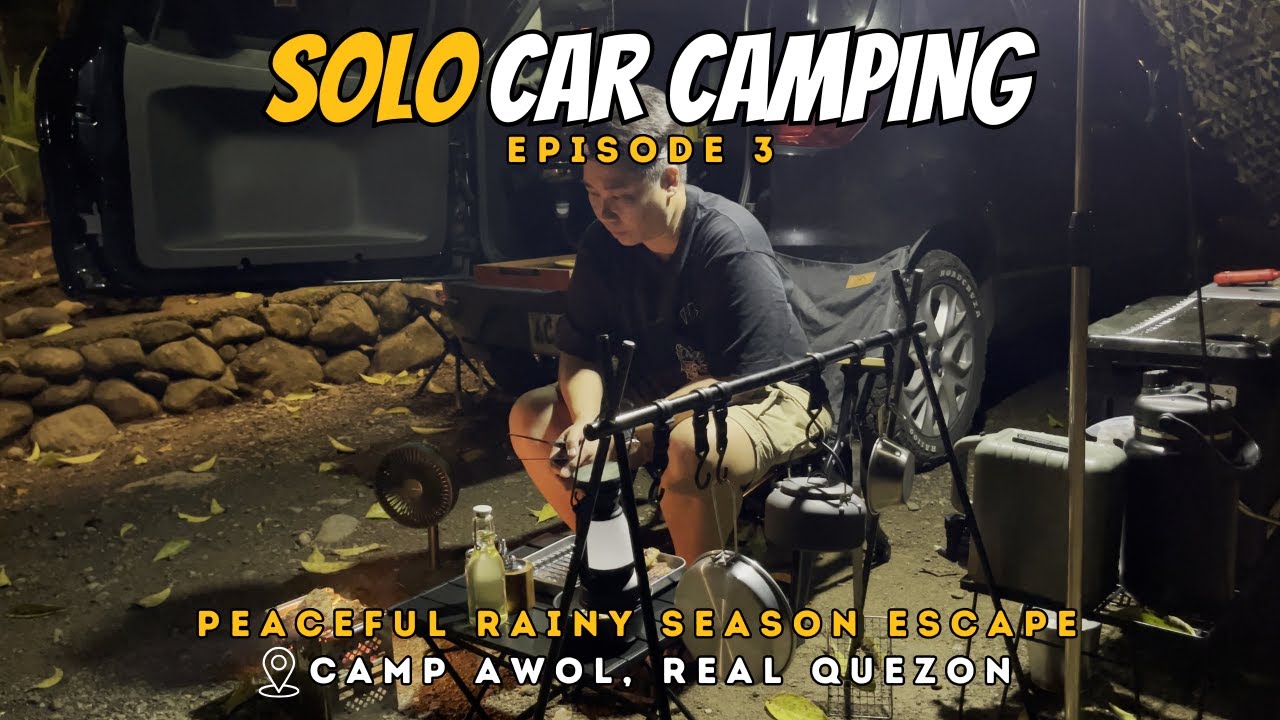Night Car Camping Alone at Camp AWOL | Chill Camper Life | Peaceful Rainy Season Escape (ASMR) | Ep3