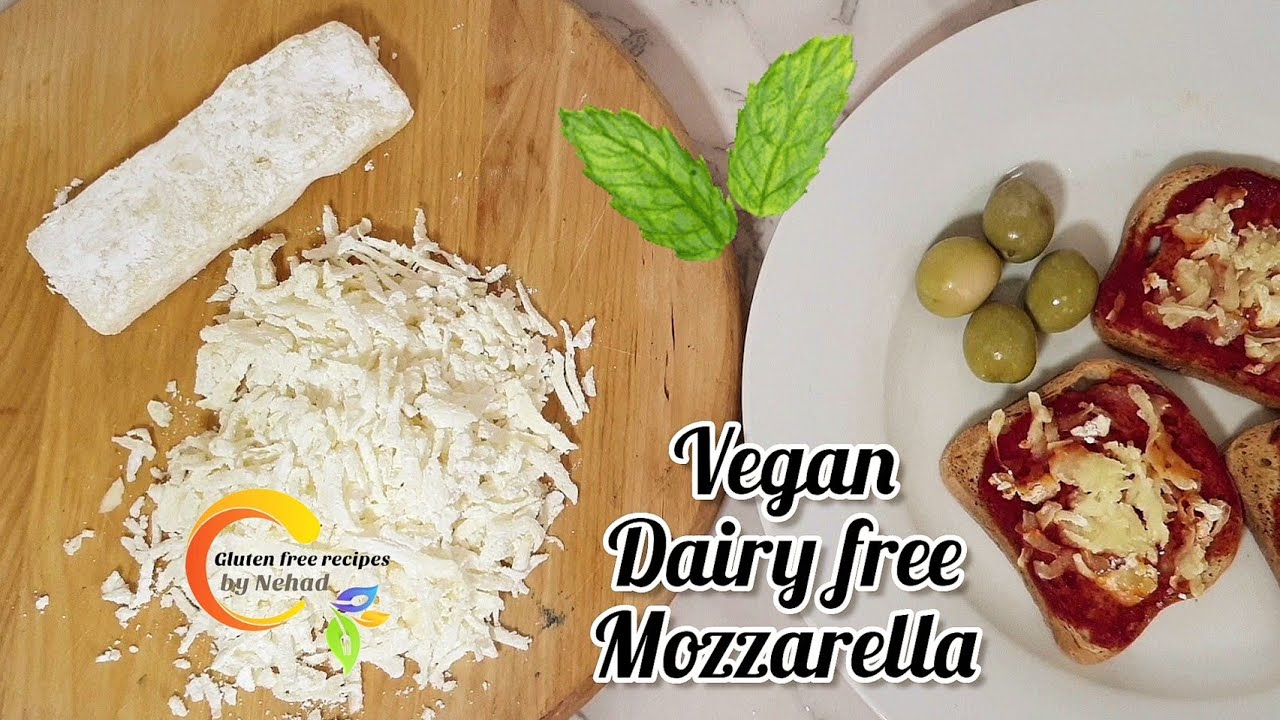 جبن موزاريلا نباتى صيامى فى البيت بدون جيلاتين او اجار اجار  vegan mozzarella cheese