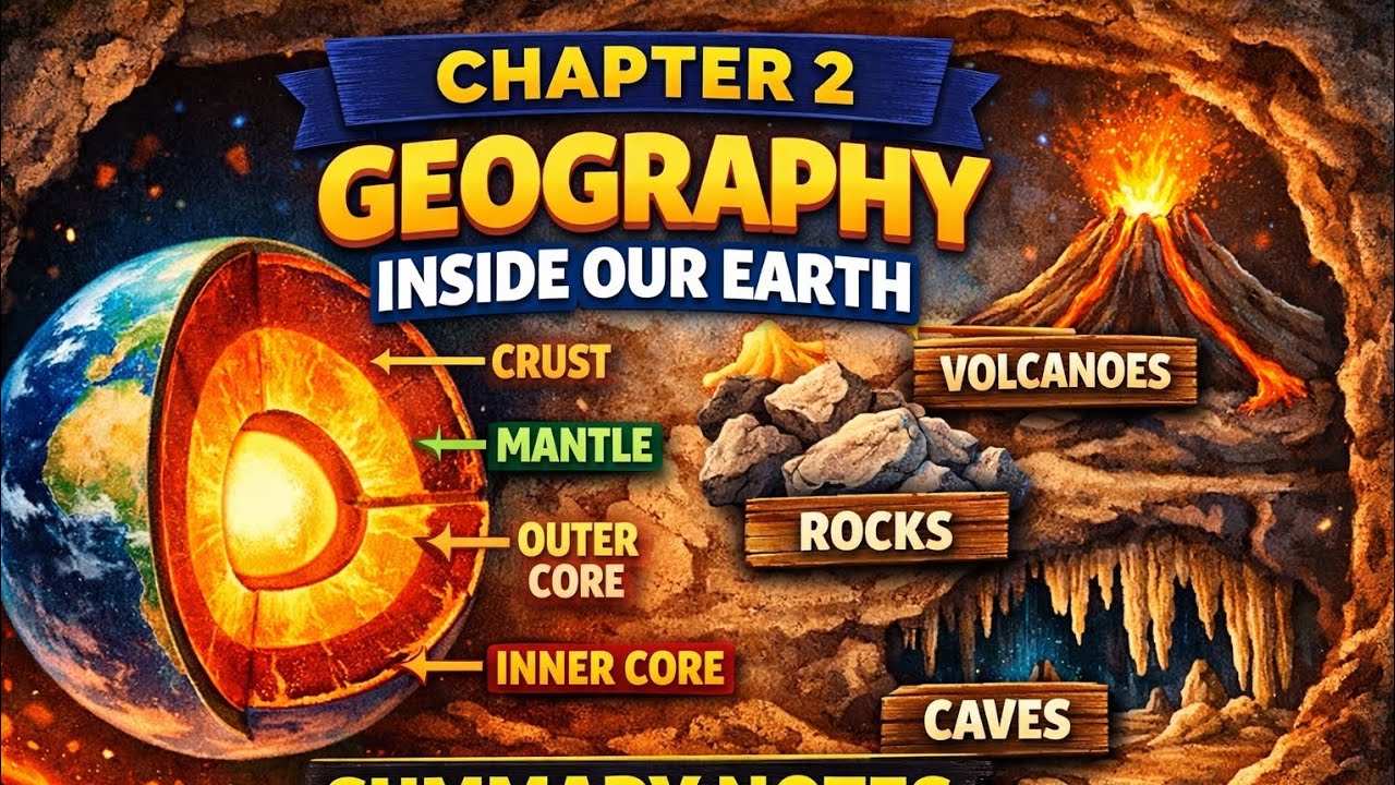 INSIDE OUR EARTH Geography class 7 Notes+full explanation (Hindi) |Chapter 2 Geography Class 7 Notes