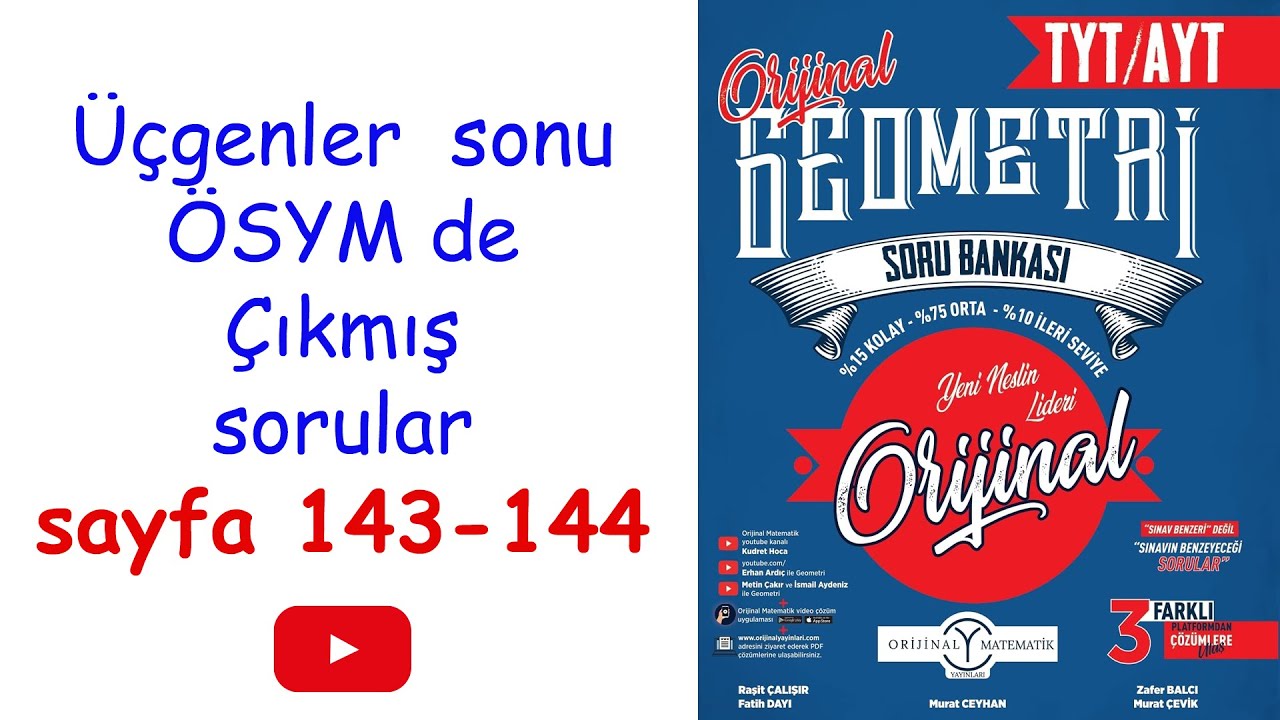 Ösym  çıkmış sorular üçgenler ilk 8 soru
