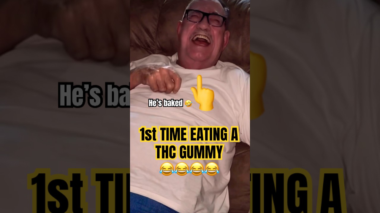 FIRST TIME EATING A THC GUMMY 🤣🤣 #goodhumor #comedyshorts