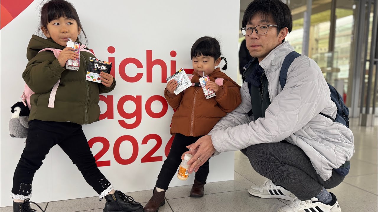 海外生活vlog/日本老公送我們娘仨去機場✈️一路奔波回國過春節啦🧨