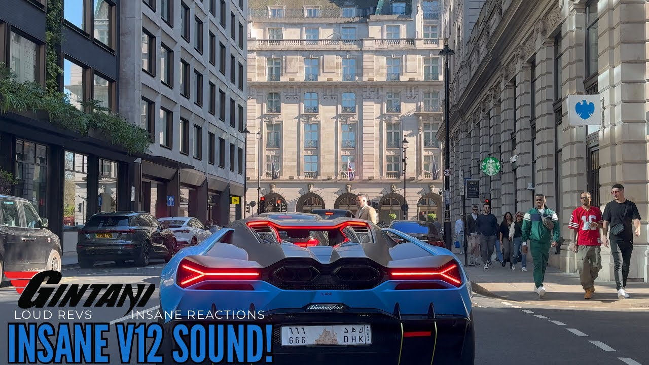 GINTANI EXHAUST LAMBORGHINI REVUELTO ВЫХОДИТ В ЛОНДОНЕ! *ЖЕСТКОЕ УСКОРЕНИЕ + РЕАКЦИЯ ТОЛПЫ!