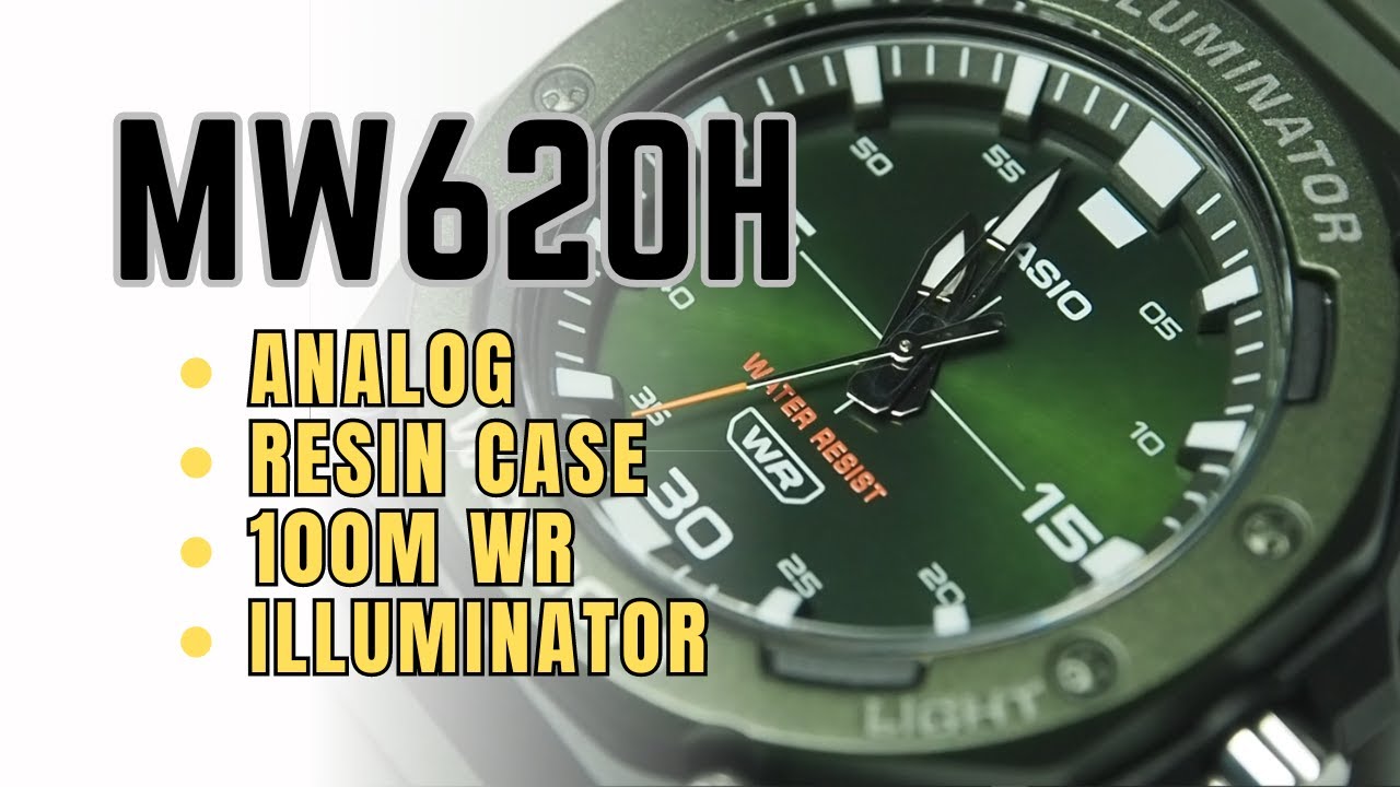 Casio Analog с активной подсветкой — полный обзор MW620