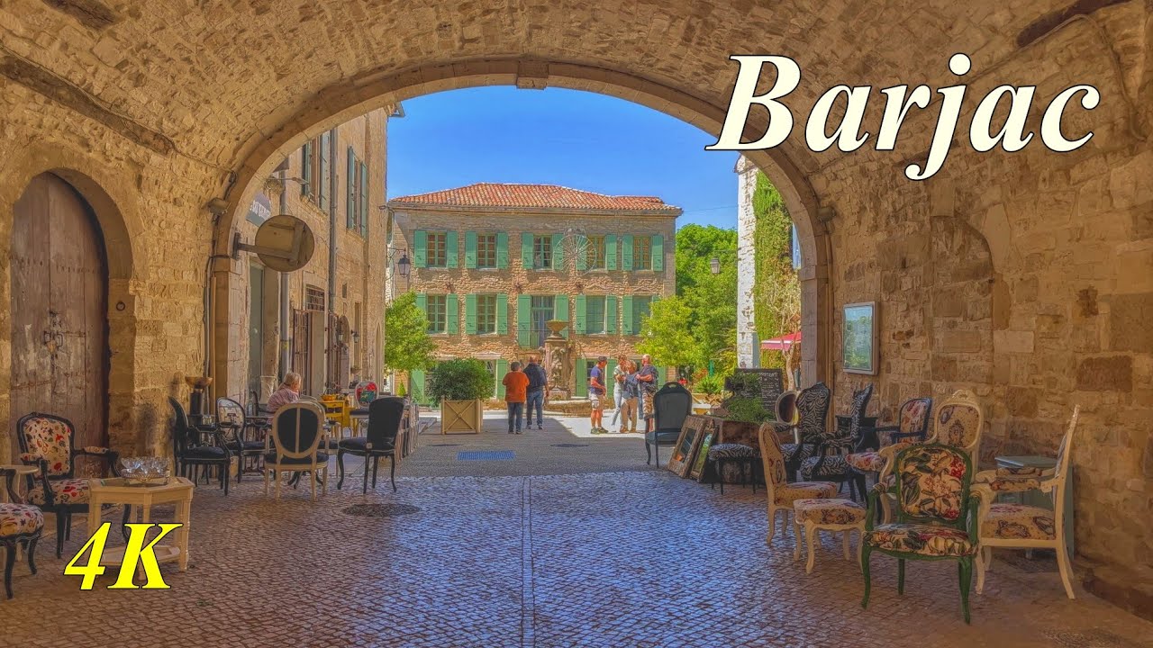 BARJAC🌞Gard - Occitanie - Visite des villes et villages Français [4K]