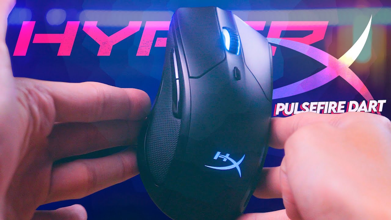Mouse sem fios IDEAL para pegada PALM! HyperX Pulsefire Dart