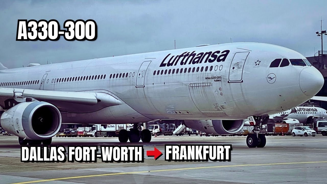 Lufthansa A330 Business Class Wing View [HD] | Dallas–Fort Worth to Frankfurt