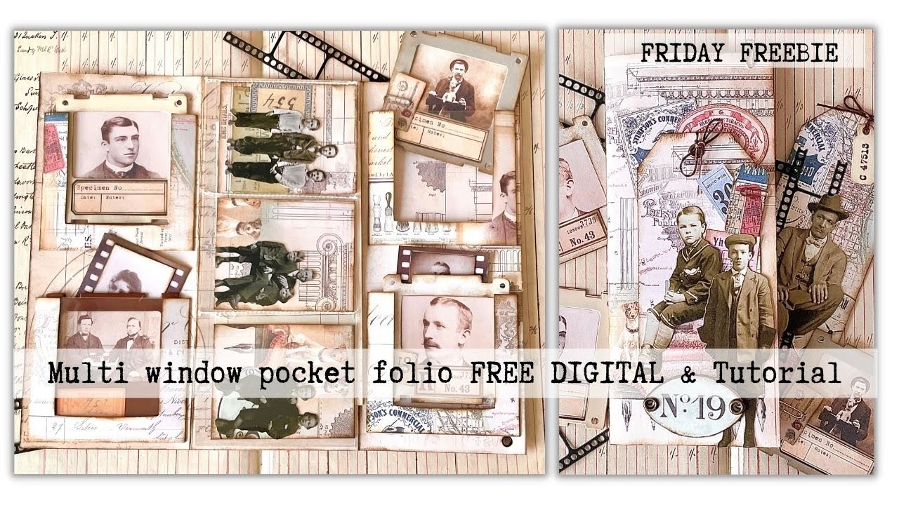 Multi window pockets folio FREE DIGITAL & tutorial