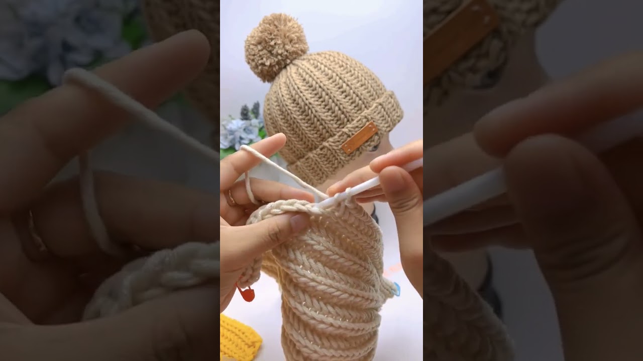 crochet hat stitch #diy #crochet #crochethat