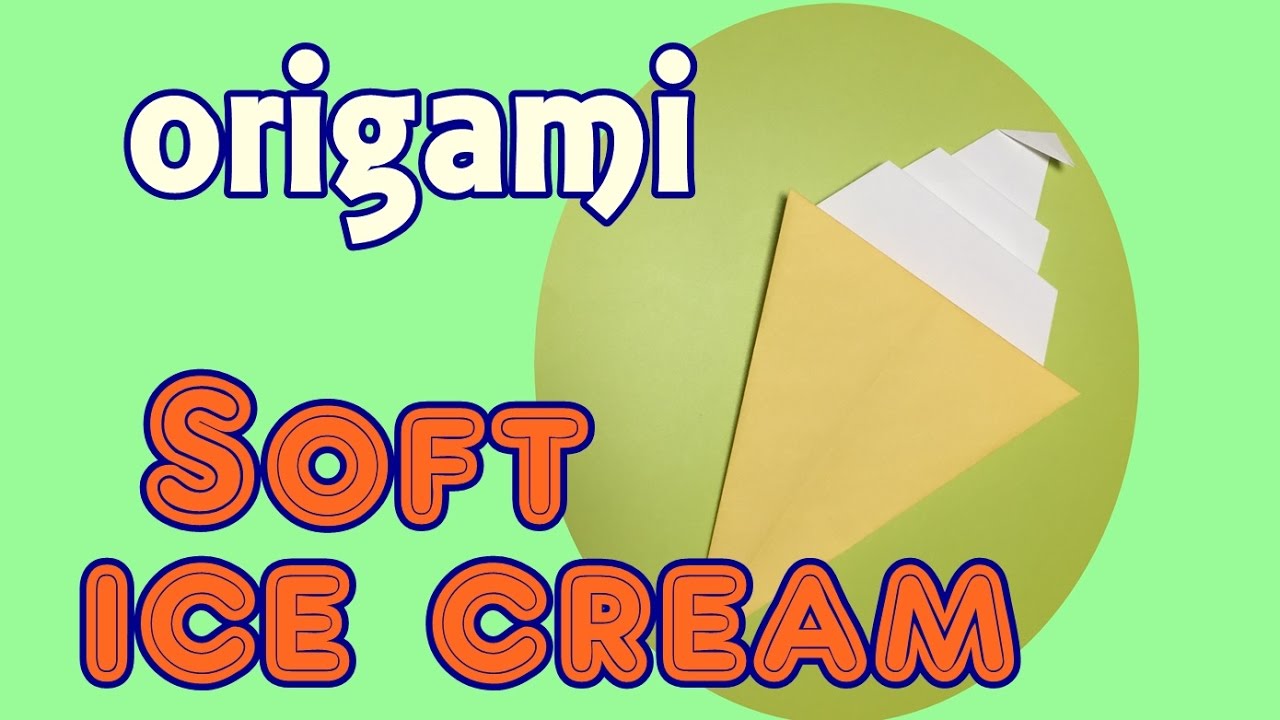 How to make paper soft ice cream | origami soft ice cream tutorial easy