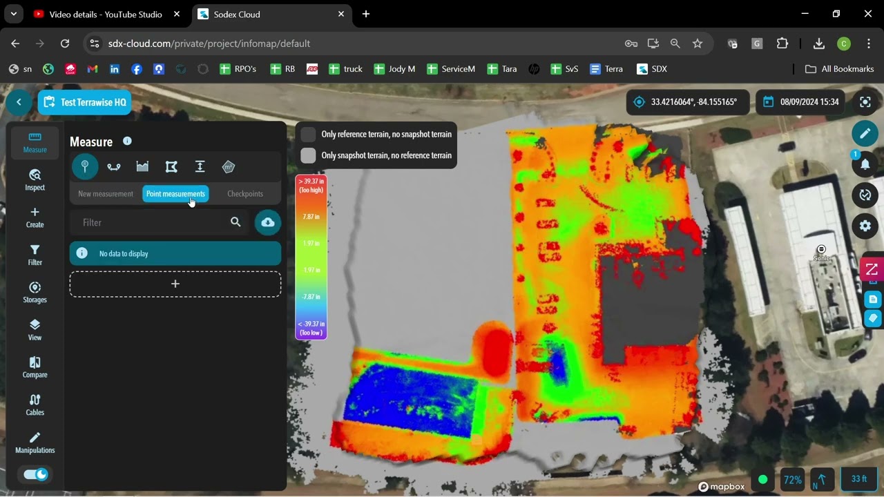 Sodex - Cut Fill to Surface Map and volumes