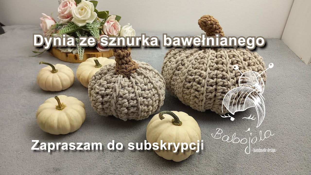 Jak zrobić dynię ze sznurka bawełnianego?