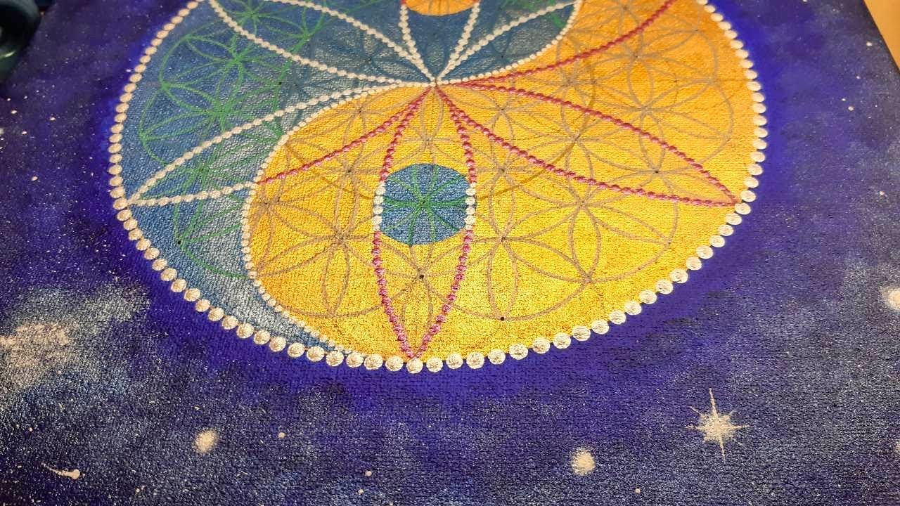 YIN and YANG in the Universe | Dot Mandala | Time-lapse | How to paint | Paintings with a Story |#51