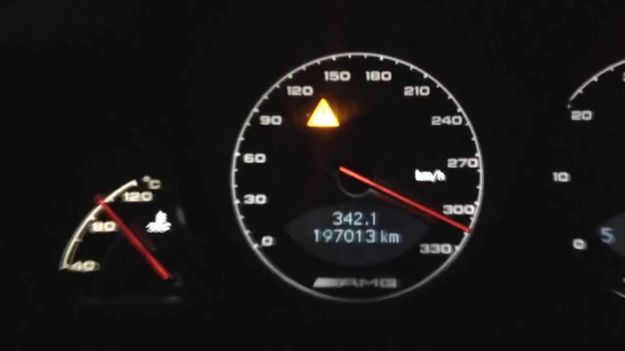 SL 55 v max top speed 324km/h